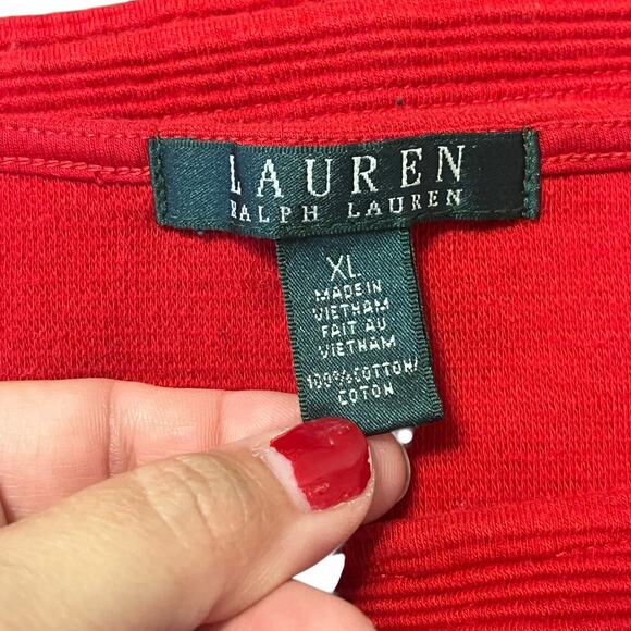 Ralph Lauren Textured Striped Boatneck Knit Top - Picture 5 of 5